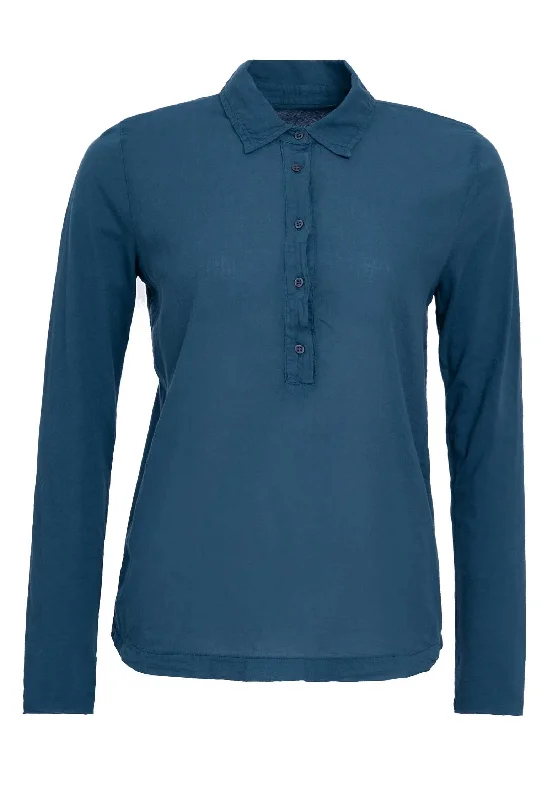 Blouse Talbin Bcth501 Polar-Blue Gathered Detail Blouse