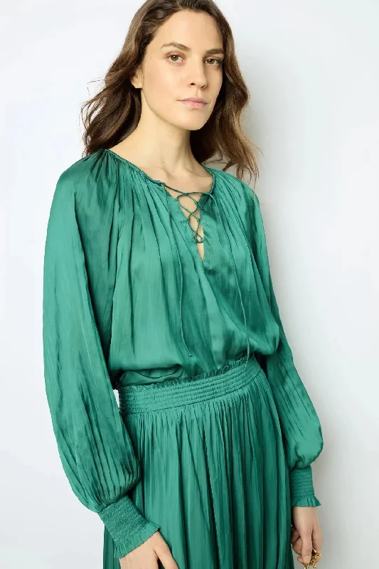 Blouse Babeth Dac62a134 Emerald Polished Work Blouse