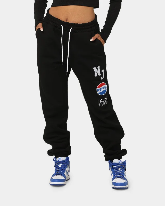 Nana Judy Women's Pepsi Track Pants Black Slim-Fit Leggings
