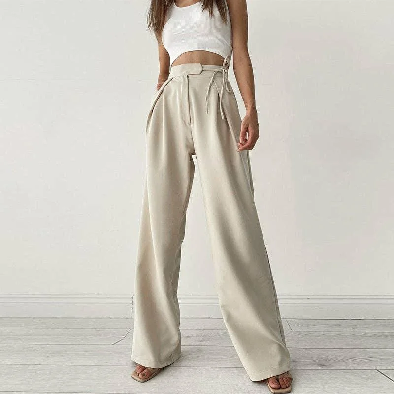 Solid High Waist Loose Sports Women Daily Pants CC21172PF Casual Track Pants