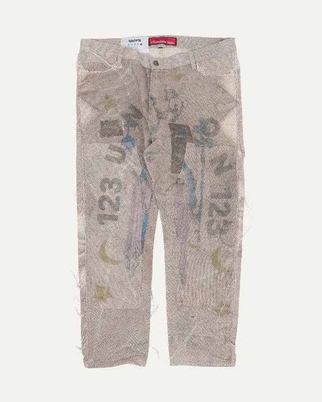 Union LA Canvas Painted Pants Comfortable Denim Leggings