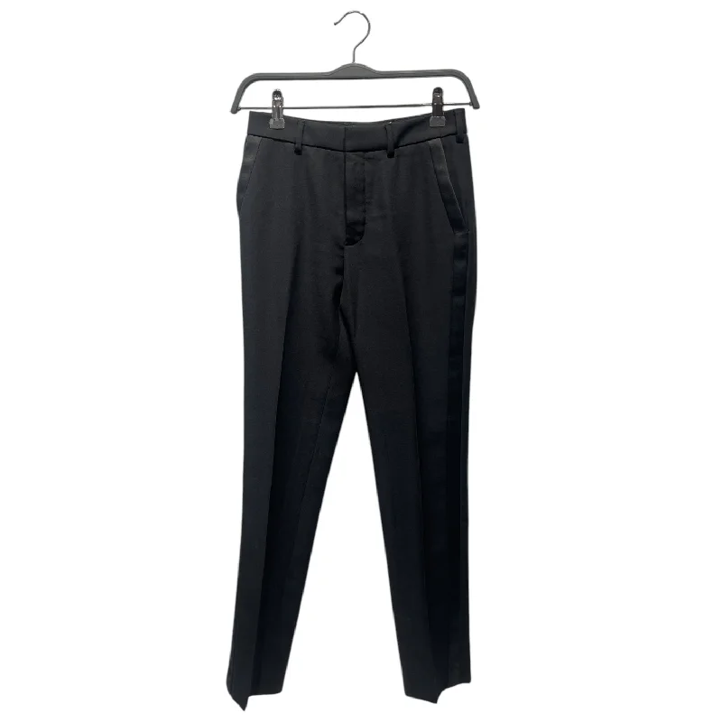 SAINT LAURENT/Skinny Pants/Wool/BLK/ Stylish Elastic Waist Pants