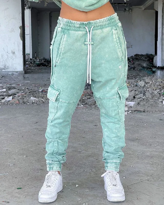 The Anti Order Anti Essential Sweat Pants Green Crystal Formal Wide-Leg Pants