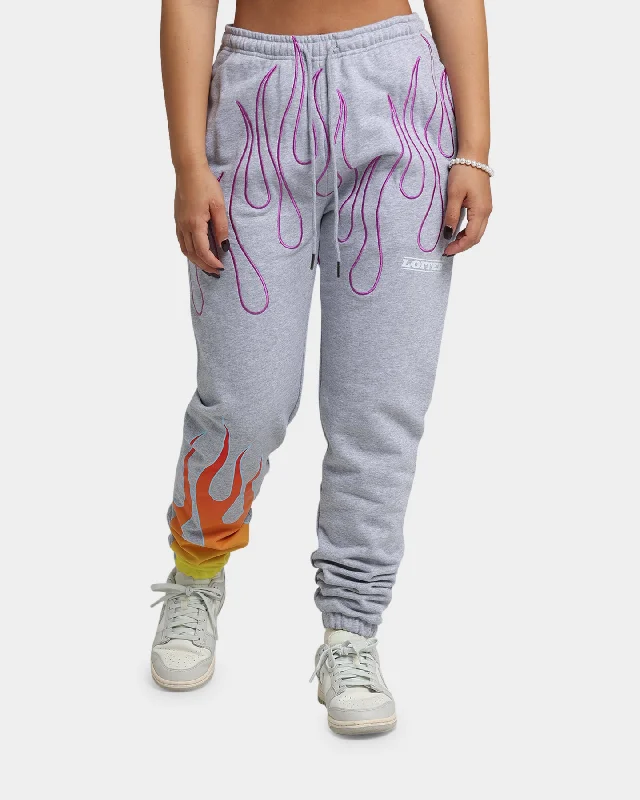 Loiter Combat Track Pants Grey Trendy Printed Pants