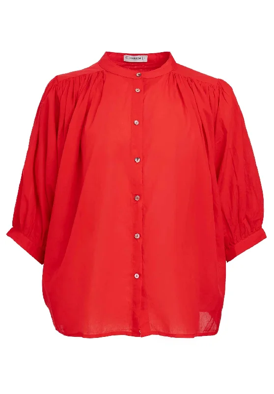 Blouse Kc806 Blouse Red Modern Work Blouse