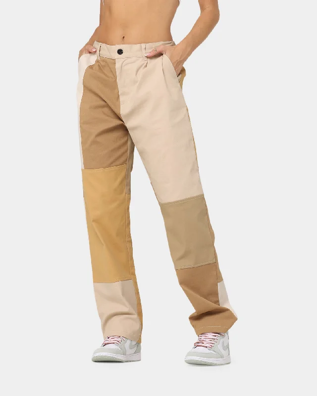 XXIII Dorian Wide Leg Chino Pants Tan Slim-Fit Leggings