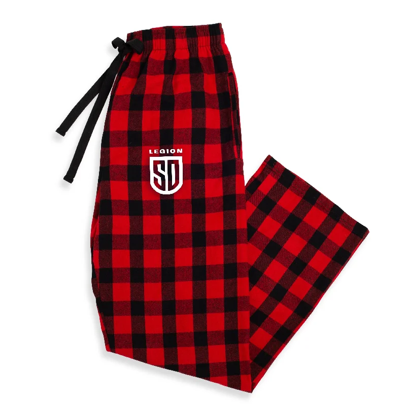 SD LEGION Red-Black PJ Pants Soft Stretch Trousers