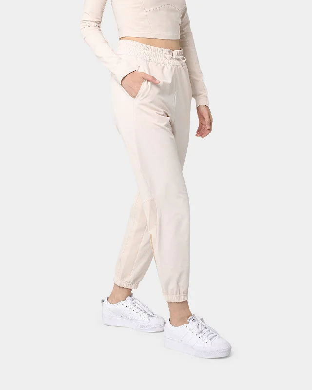 Adidas Women's Swarovski Pant Halo Ivory Stylish Paperbag Waist Pants