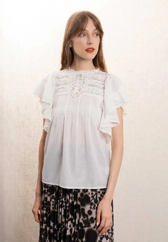 Blouse Calisson 2hva27-v09712 White Pastel Color Blouse