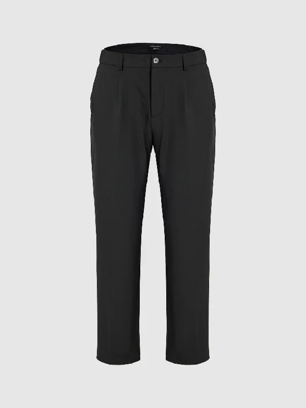 Tailored Carrot Fit Pants Comfortable Fleece Pants