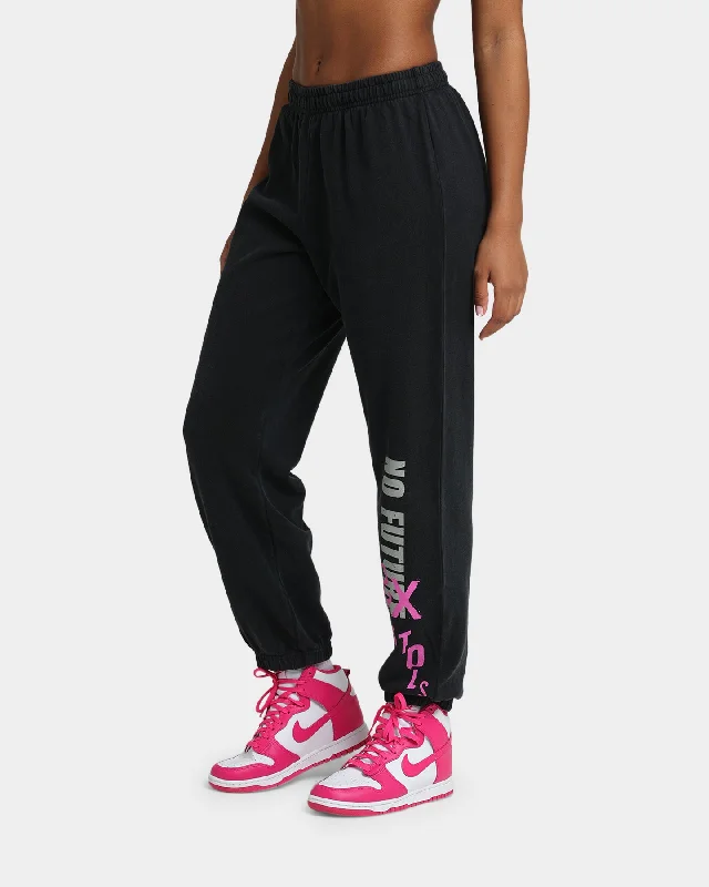 Sex Pistols No Future Track Pants Washed Black Soft Wool Pants