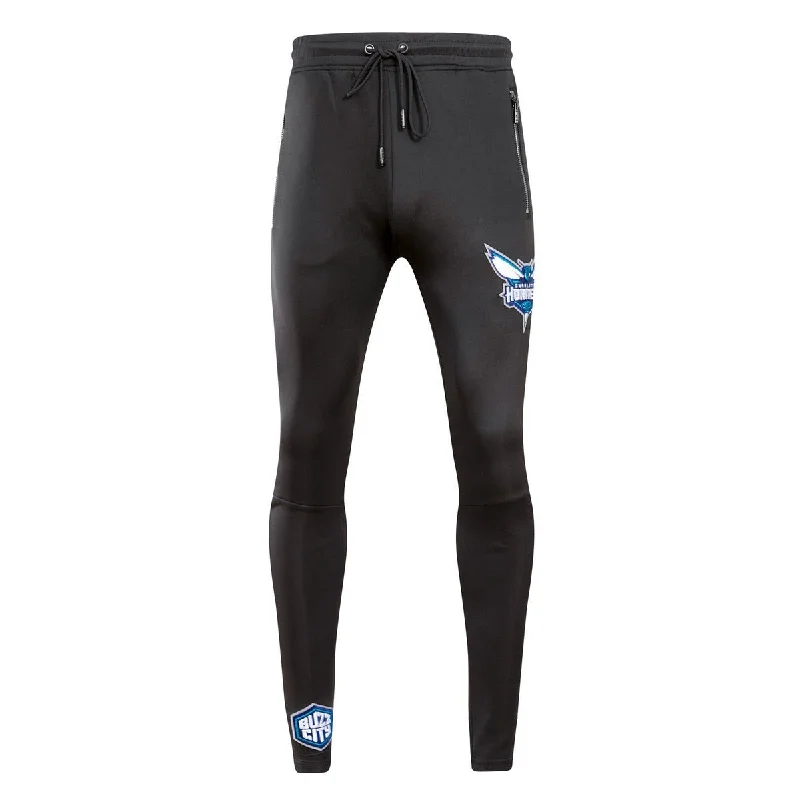 NBA CHARLOTTE HORNETS CLASSIC MEN'S TRACK PANT (BLACK) Trendy Printed Pants