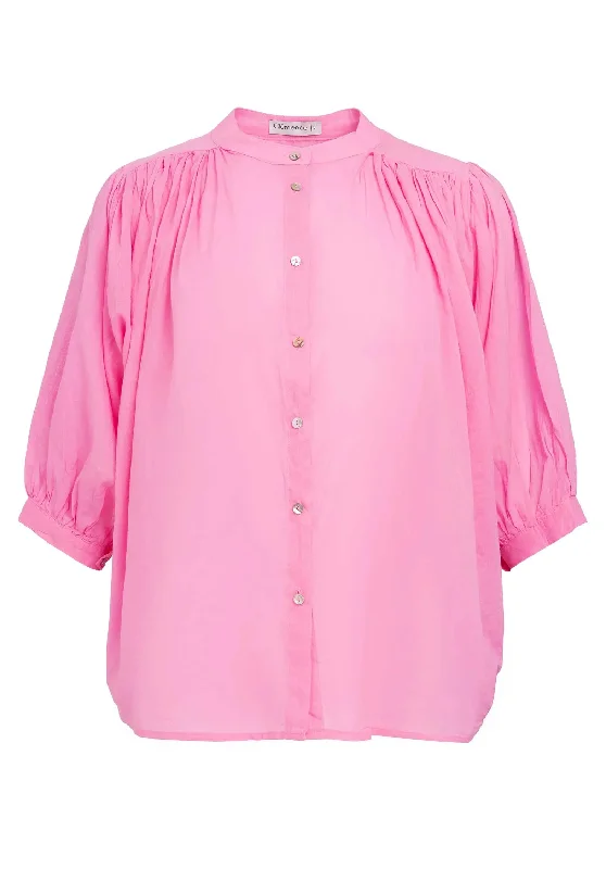 Blouse Kc806 Blouse Pink Subtle Shimmer Blouse