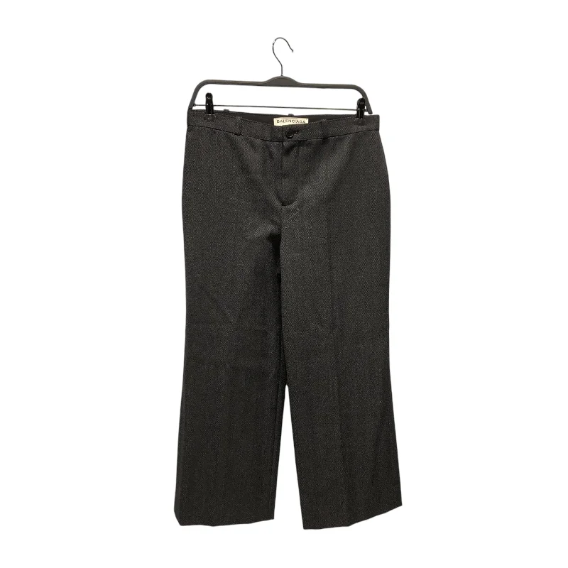 BALENCIAGA/Wide Leg Pants/36/Wool/GRY/ Elegant Trouser Pants