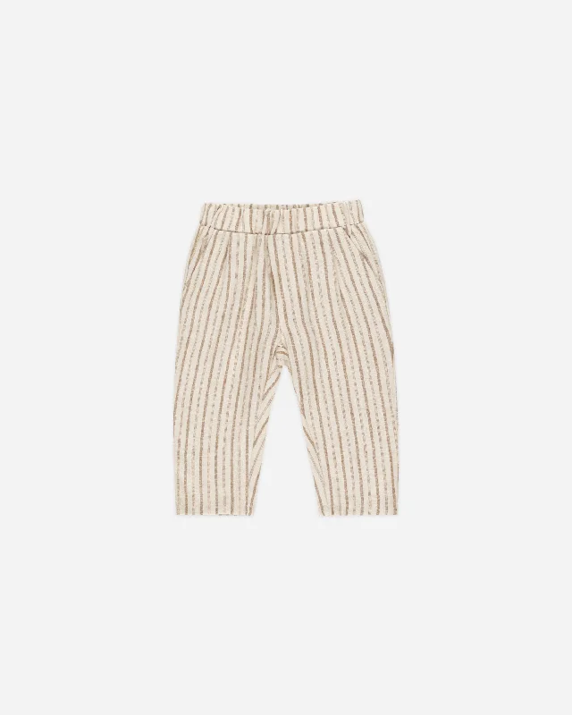 Otis Pant || Saddle Pinstripe Modern Stretch Trousers