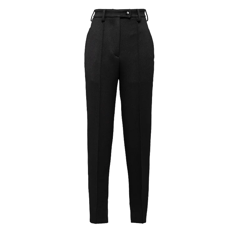 Prada - Women's Stretch Natté Pants - (Black) Relaxed Casual Leggings