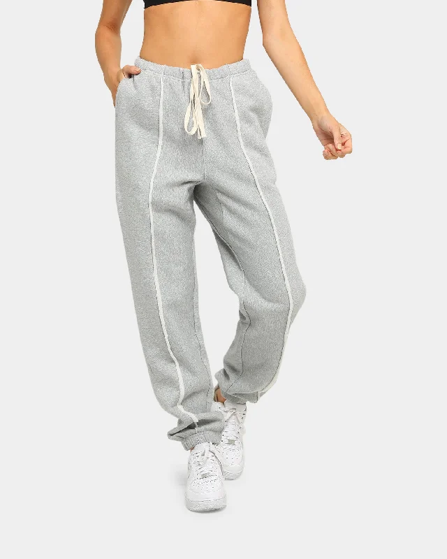En Es Men's Distort Track Pants Grey Trendy Tapered Pants