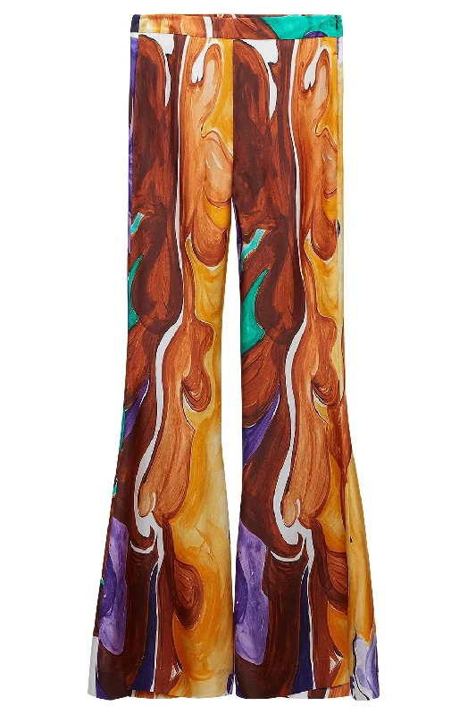 Rainbow Dreams Pants Elegant Silk Pants