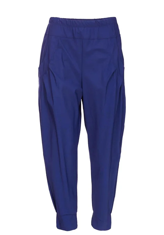 Naya Panel Tuck Travel Pants, French Blue Comfortable Wide-Leg Pants