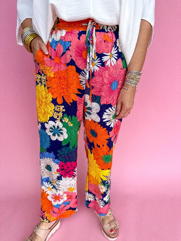 Hours Of Flowers Pants Chic Faux Leather Pants