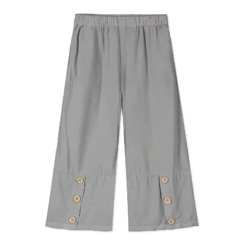 Sakura Woven Grey Soft Pants Relaxed Linen Pants