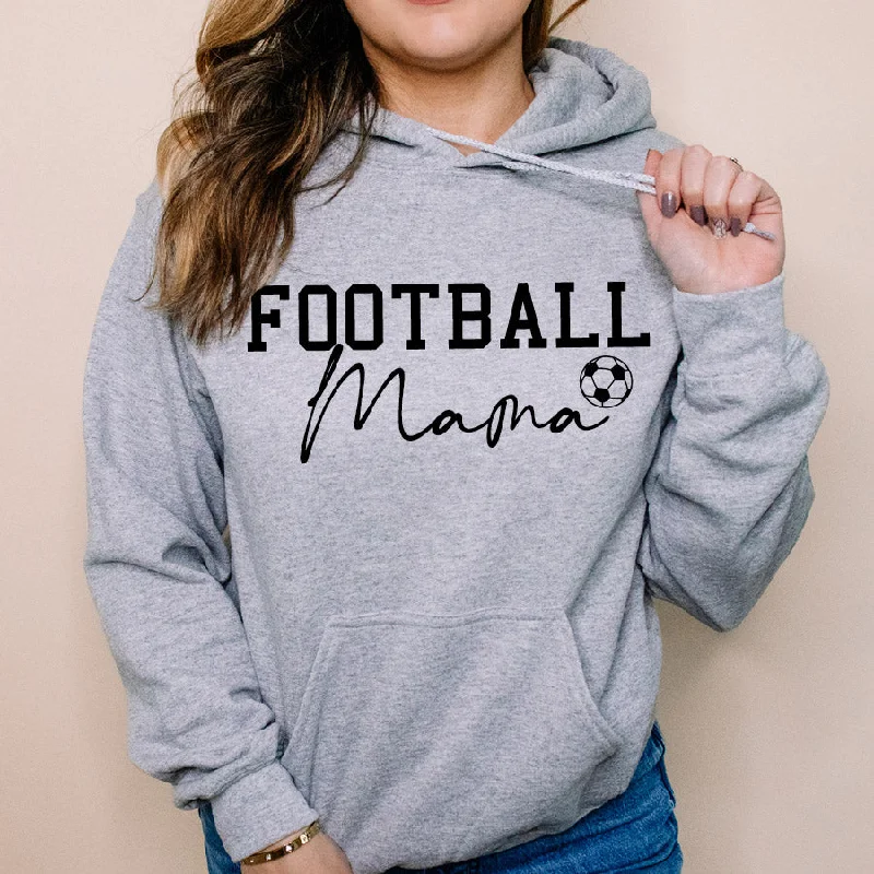 Football Mama Pitchside Hoodie Hoodie with Strings Custom Fit Adjustable