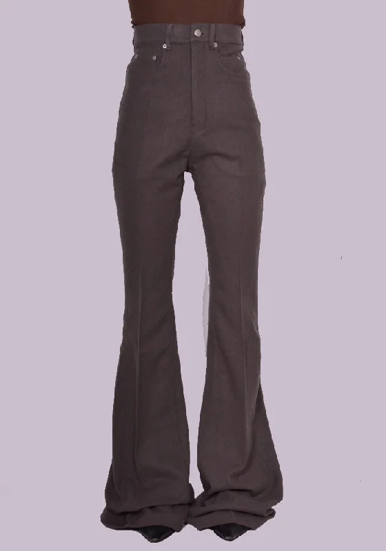 RICK OWENS WOMEN RO02C1329 WN BOLAN BOOTCUT PANTS DUST Modern Bootcut Pants