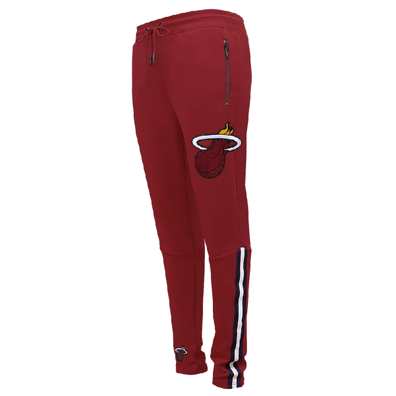 NBA MIAMI HEAT CLASSIC MEN'S DK TRACK PANT (CARDINAL RED/BLACK) High-Waist Trousers