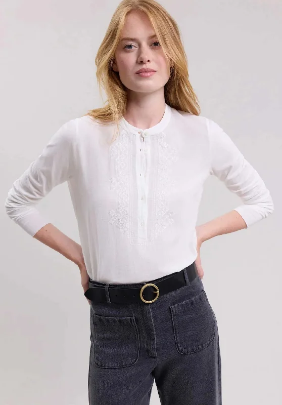 Blouse Taenia Bcte501 White Office-Ready Blouse