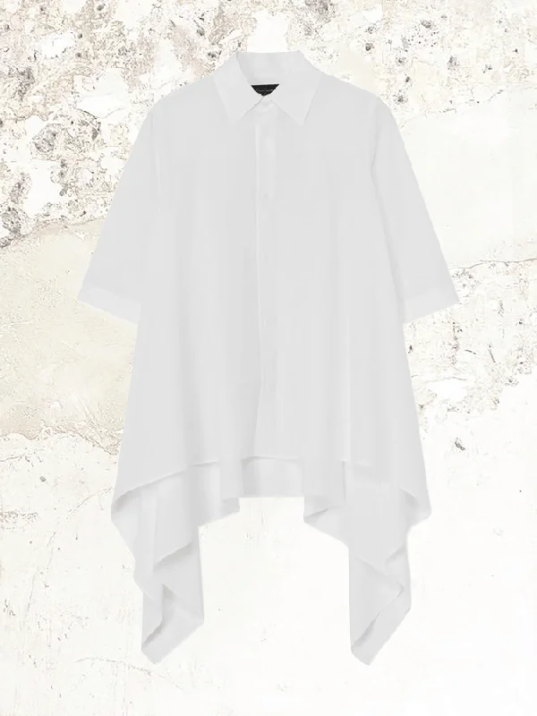 YOHJI YAMAMOTO cellulose short-sleeve blouse Chic Off-Shoulder Blouse