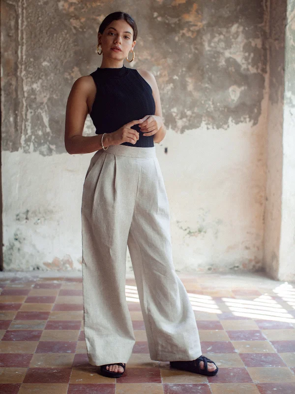 Roman Pants | Beige Comfy Athletic Pants