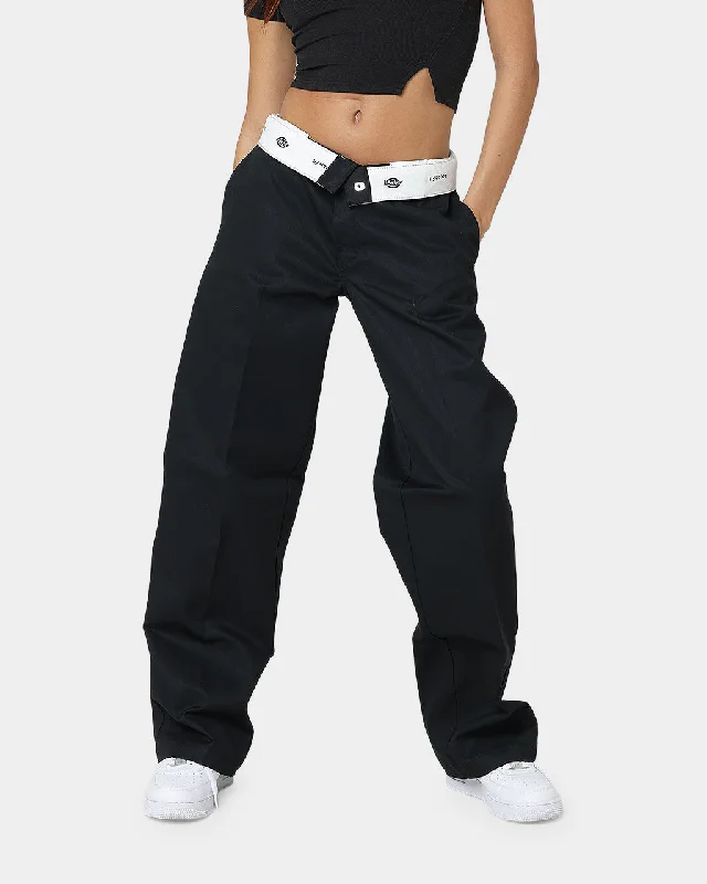 Dickies Super Baggy Loose Fit Work Pants Black Relaxed Lounge Trousers