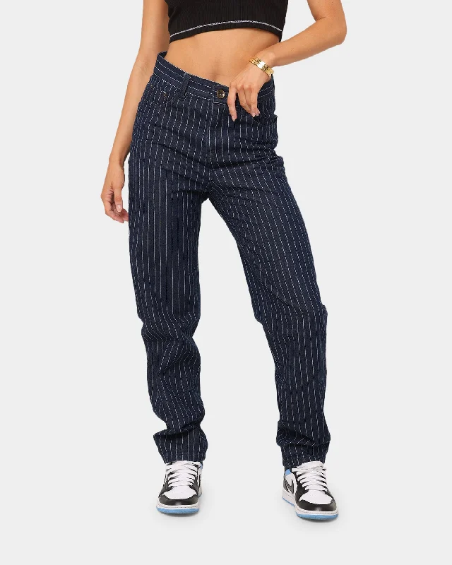 XXIII Naya Pinstripe Pant Blue Elegant High-Waist Pants