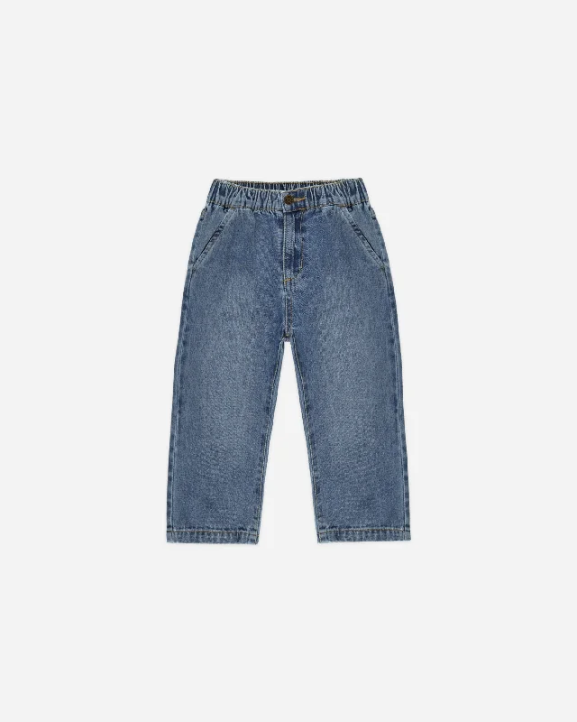 Baggy Pant || Indigo High-Waist Trousers