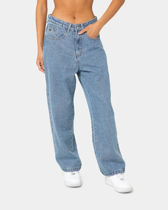 X-Large Bull Denim 91 Pants Mid Blue Comfy Athletic Pants