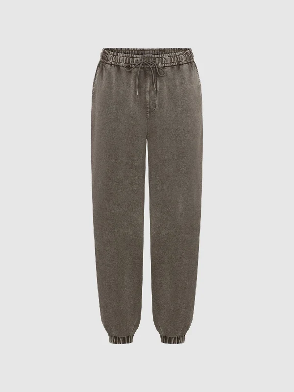 Drawstring Waist Oversized Jogger Pants Relaxed Linen Pants