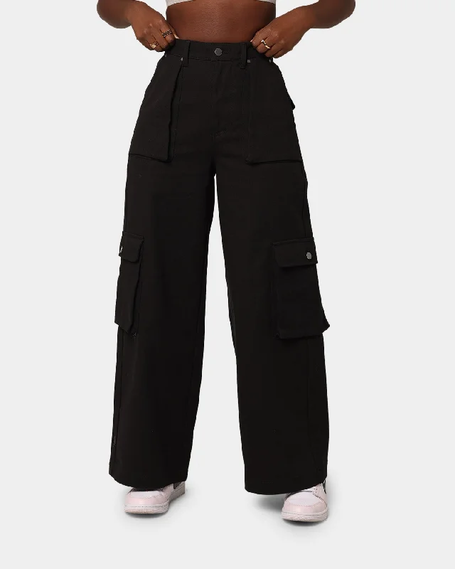 EN ES Women's Survival Wide Leg Pant Black Trendy Printed Pants