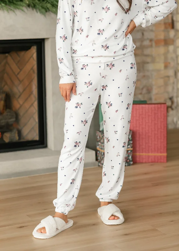 Cozy Rosebud Lounge Pants Classic Chino Pants