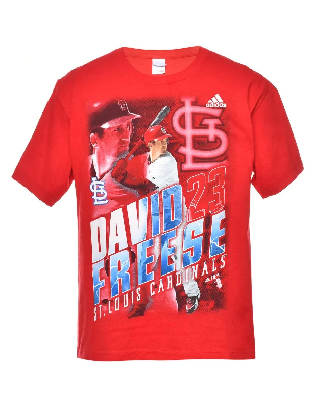 Adidas Baseball Sports T-shirt - S Print Jacquard Patchwork