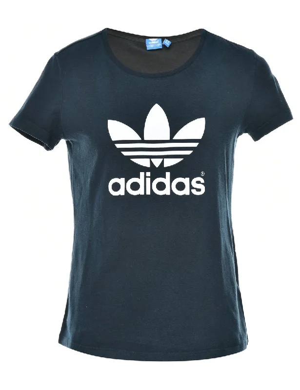 Adidas Printed T-shirt - S Thin T-Shirt Open Front Quick Dry