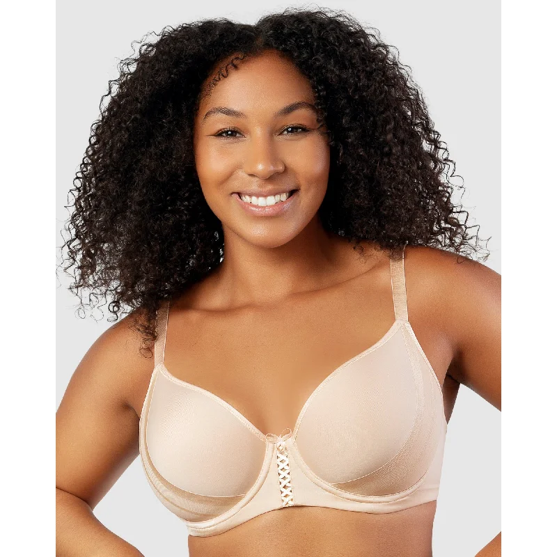 Shea Smooth & Seamless Spacer T-Shirt Bra Hooded Caped Shawl Collar