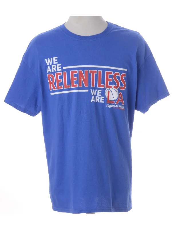 Athletic Sports T-shirt - L Mesh Blend Leather Blend Suede Blend