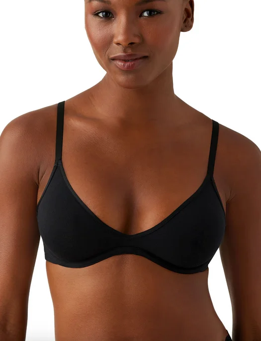 b.tempt'd Cotton to a Tee Scoop Underwire Bra Ribbed T-Shirt High Neck Heavyweight