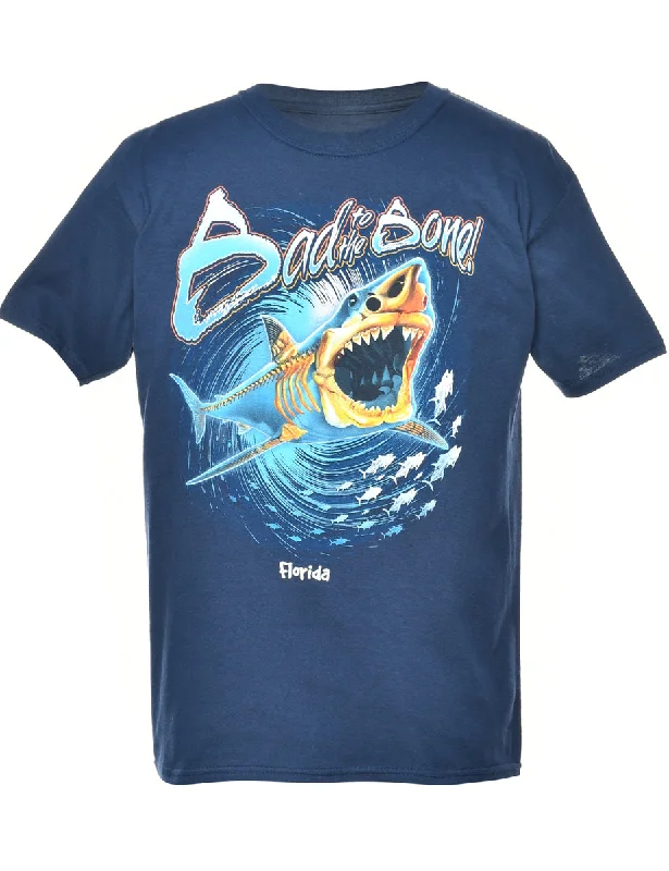 Bad To The Bone Printed T-shirt - M Graphic Embroidered Appliqued