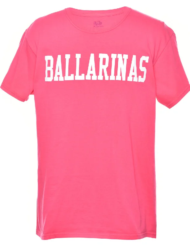 Ballerinas Printed T-shirt - M Striped Floral Plaid