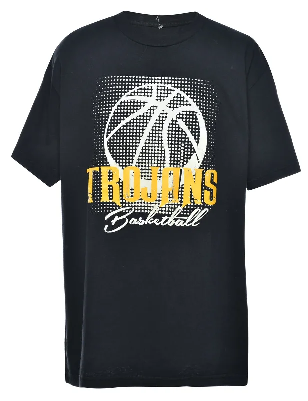 Basketball Printed T-shirt - L Terry Blend Velvet Blend Canvas Blend