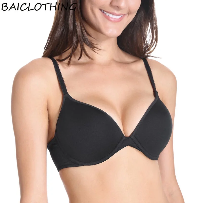 Big Size Contour Underwire Model Up Push Up Plunge T-shirt Bra Machine Wash Dry Clean Hand Wash