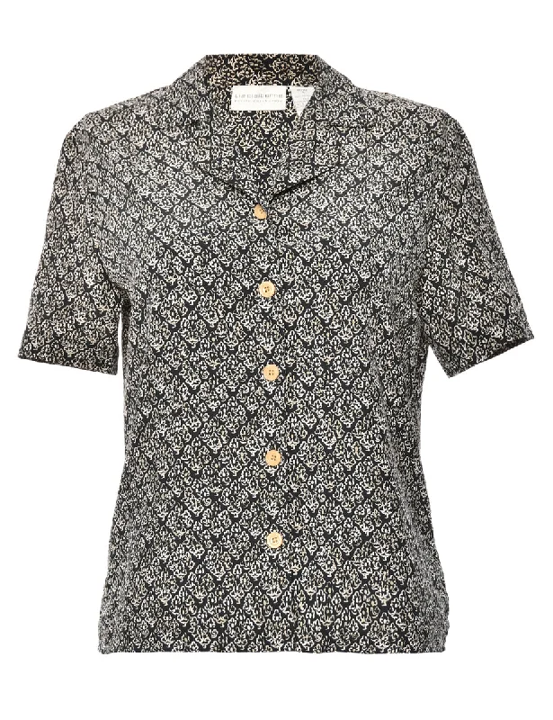 Black Liz Claiborne Blouse - M Feminine Tie Blouse