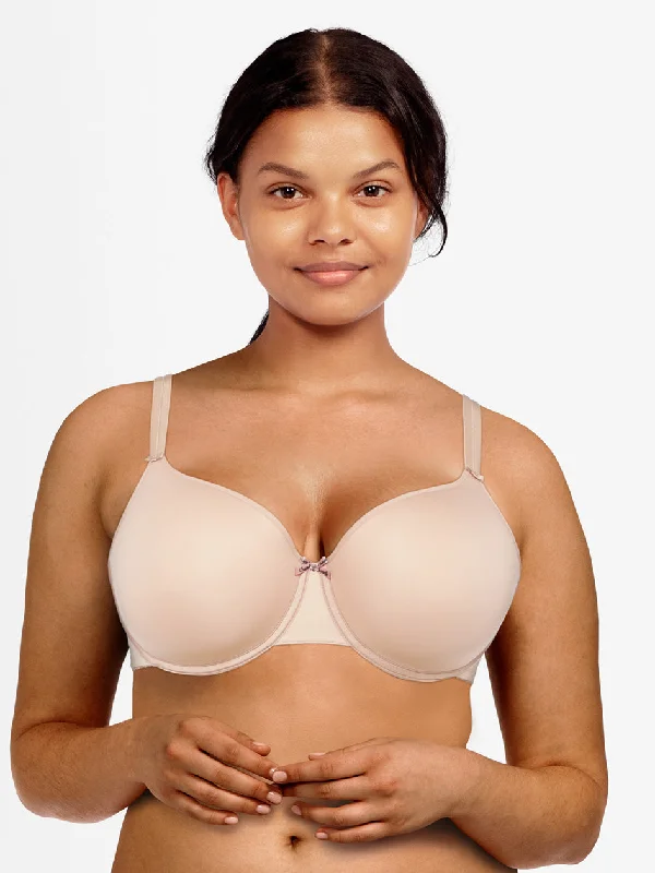 Chantelle Basic Invisible Memory Foam T-Shirt Bra - Rose Polka Dot Checkered Tartan
