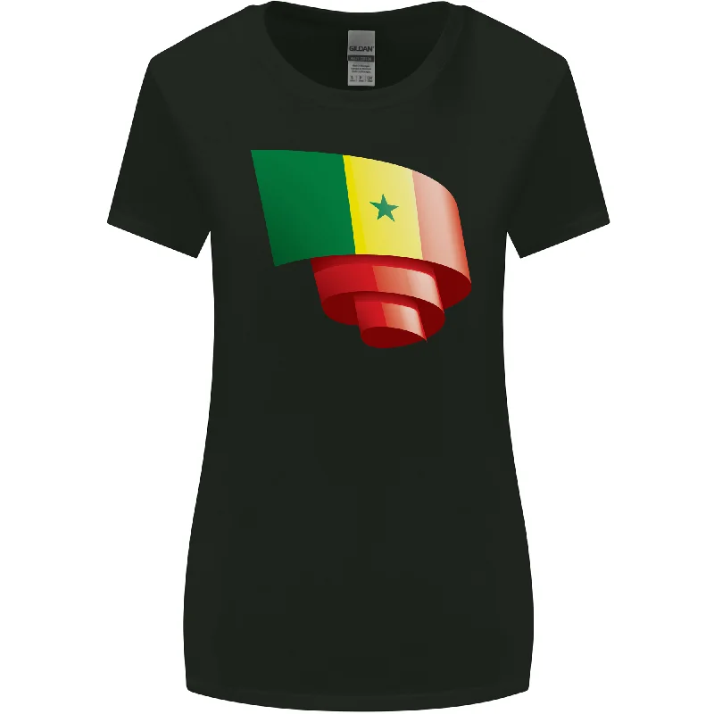 Curled Senegal Flag Senegalese Day Football Womens Wider Cut T-Shirt Fleece Fabric Down Fabric Feather Fabric Curled Senegal Flag Senegalese Day Football Womens Wider Cut T-Shirt Fleece Fabric Down Fabric Feather Fabric